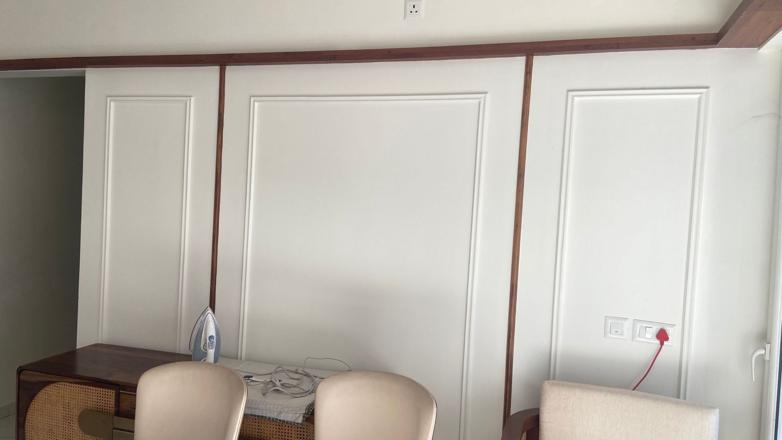 Wall panelling in Mogappair apartment Chennai
