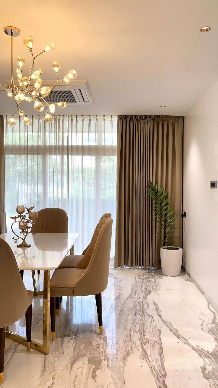 Serene Sanctuary villa dining room Hyderabad