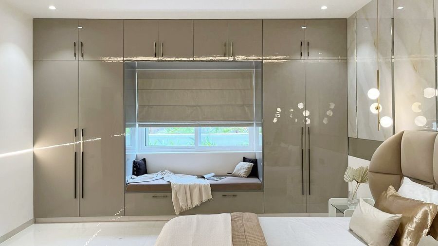 Bespoke wardrobe joinery in a Hyderabad premium home