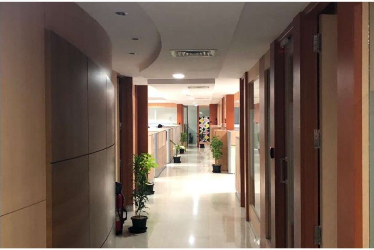 KG360 office corridor fit-out Chennai