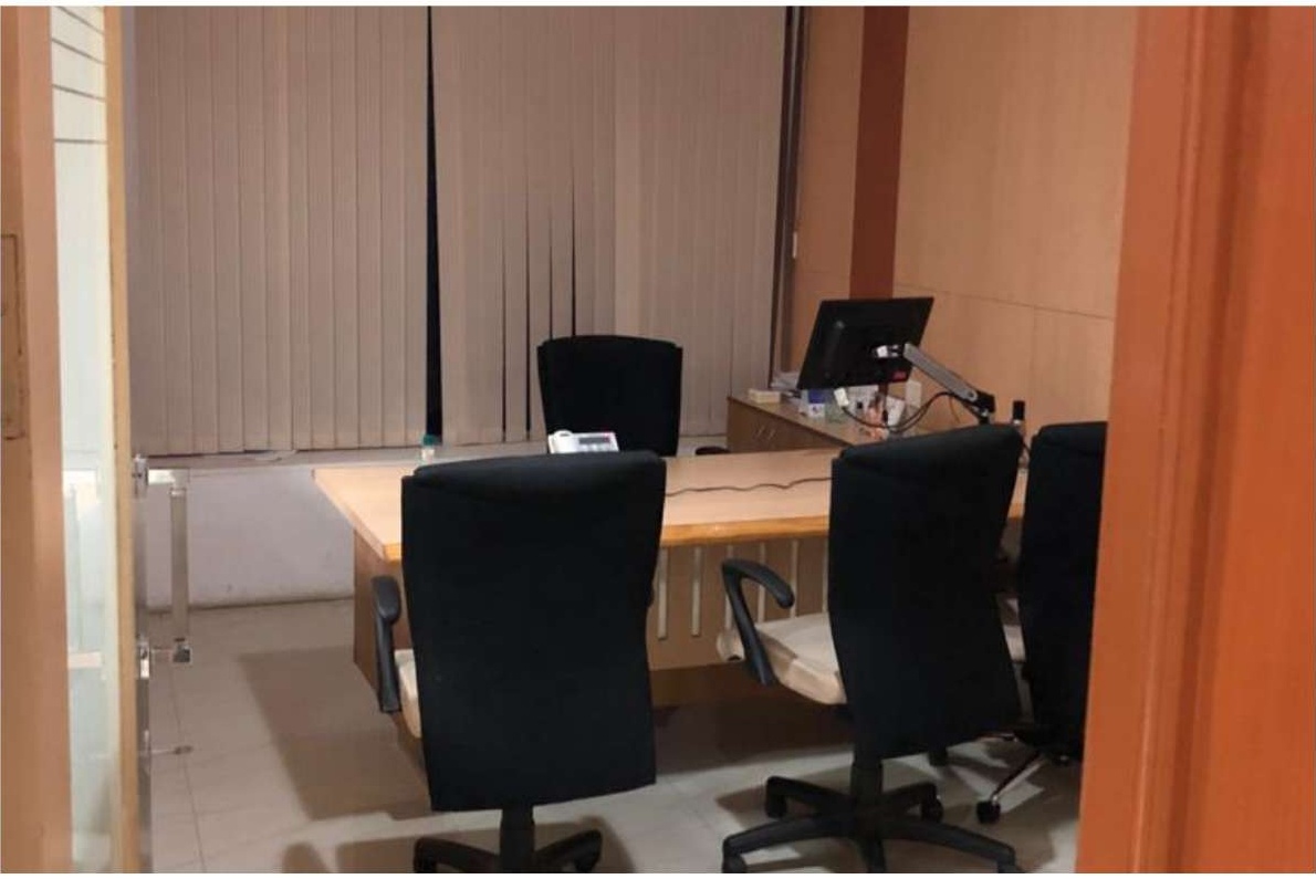 Meeting room from the completed KG360 office fit-out in Chennai