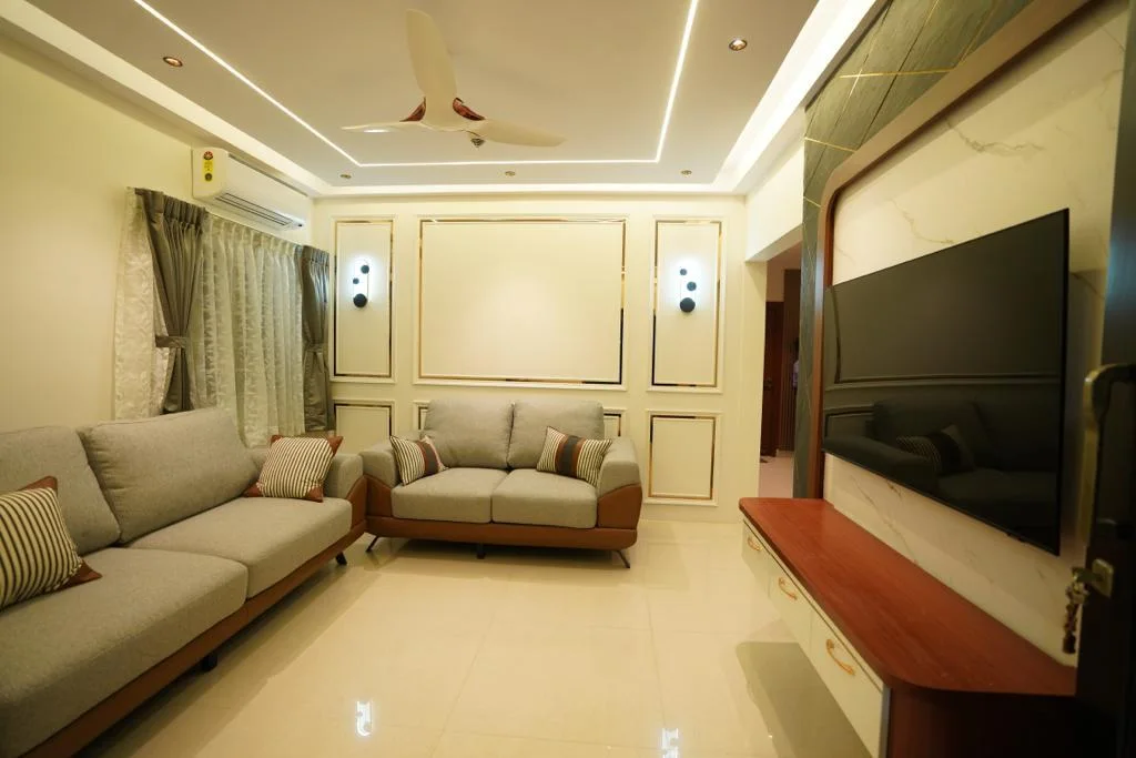 Rajendra Residence full apartment interiors by AlcorOne Solutions in Visakhapatnam