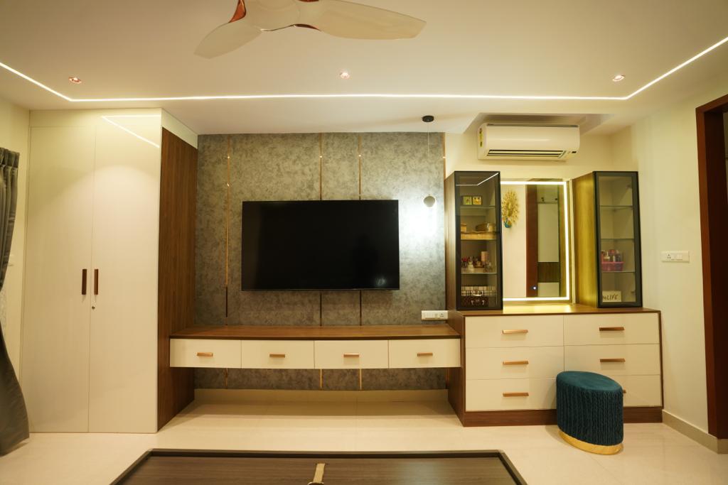 Completed master bedroom at Rajendra Residence in Vizag