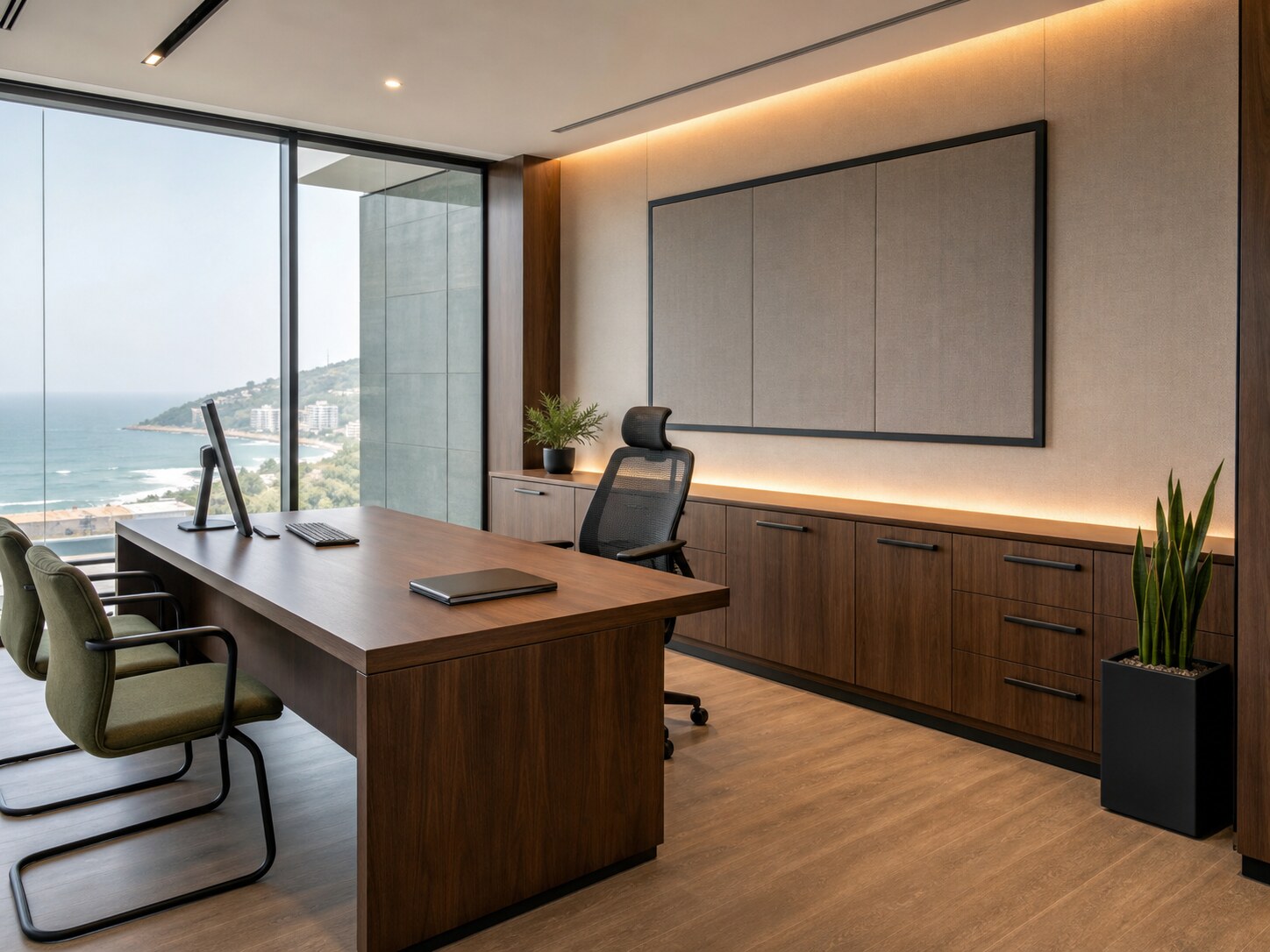 Completed office cabin from AlcorOne's work in Vizag, Andhra Pradesh
