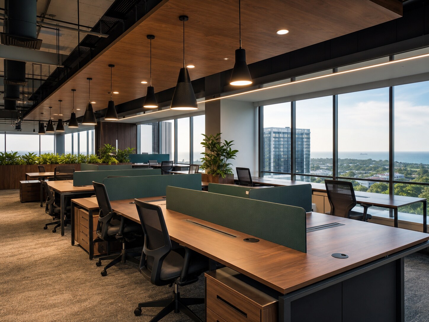 Completed office workstations from AlcorOne's work in Vizag, Andhra Pradesh