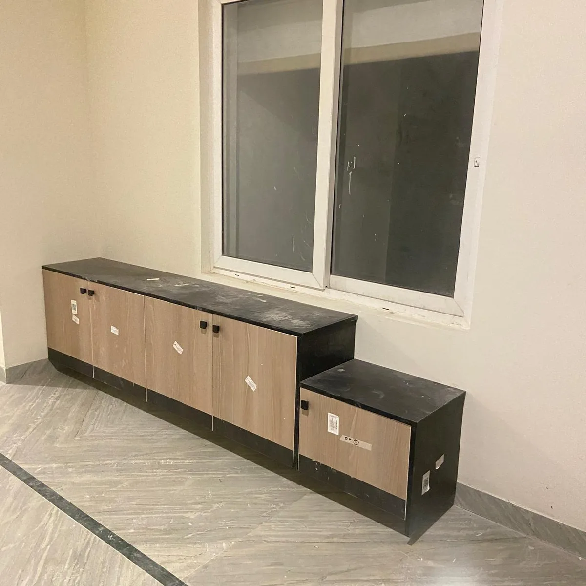 Aditya Empress apartment interiors in Hyderabad by AlcorOne Solutions — Media console
