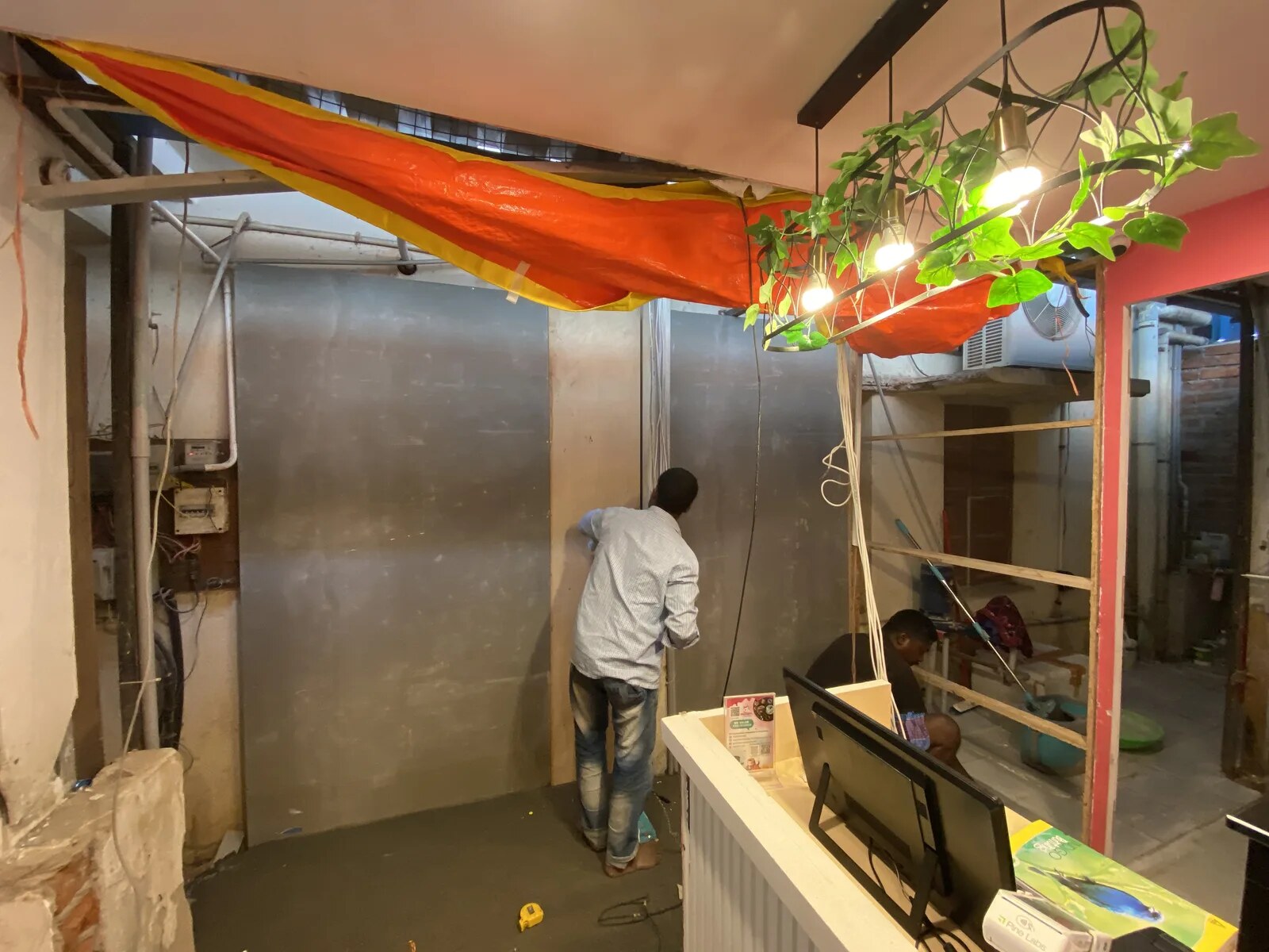 Seating and interior from the completed Dessert Addictions cafe fit-out in Chennai