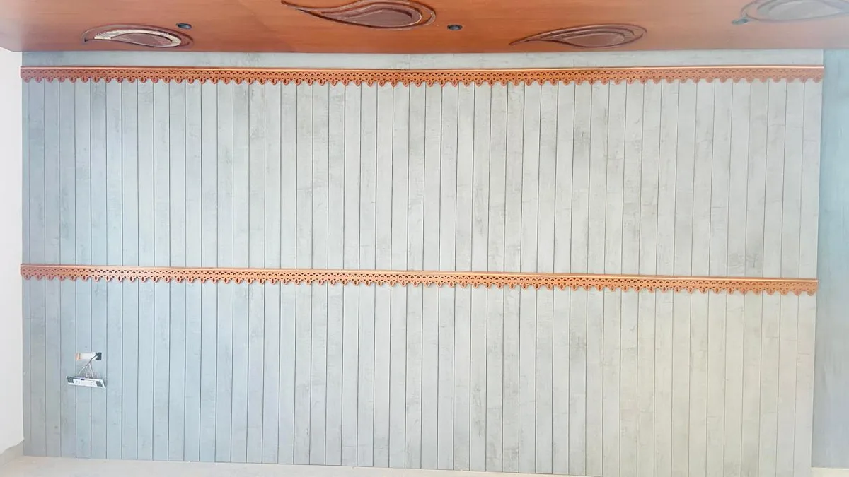 EIPL La Paloma duplex interior in Hyderabad by AlcorOne Solutions — Feature wall &amp; ceiling