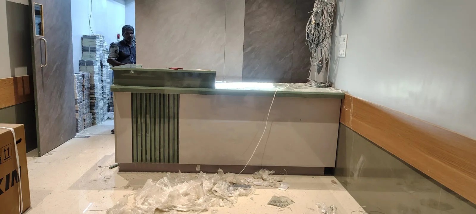 La Pino'z Pizza Kokapet, Hyderabad — interior fit-out on site, executed by AlcorOne Solutions
