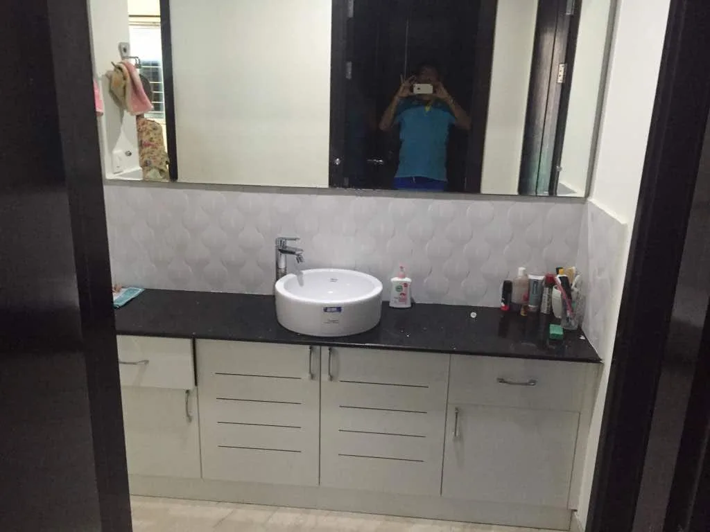 Ozone home interiors in Chennai by AlcorOne Solutions — Washbasin vanity