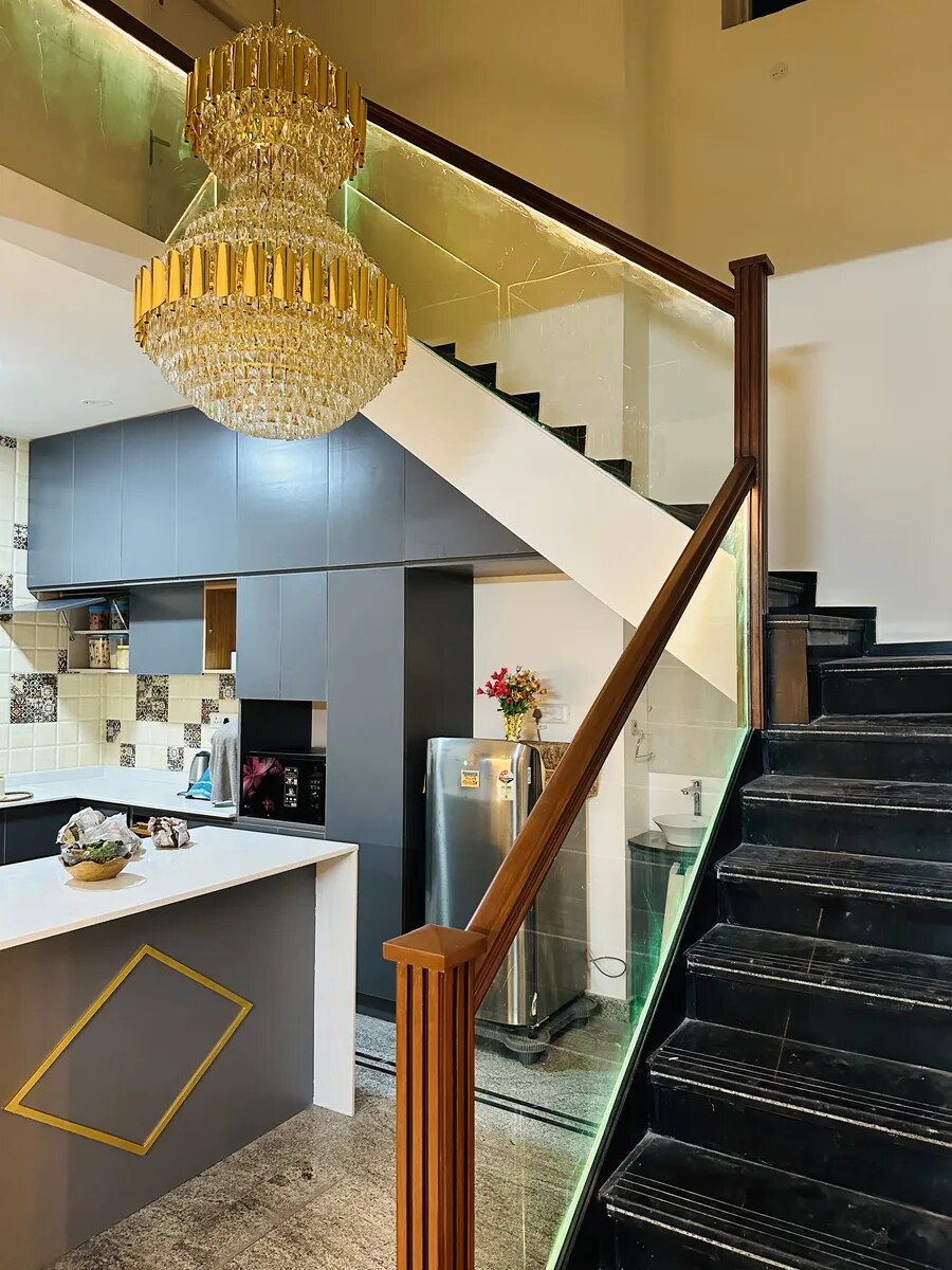 Completed villa joinery detail in Bengaluru