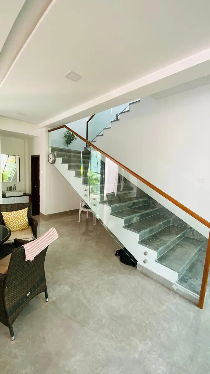Villa interior in Hyderabad by AlcorOne Solutions — Staircase &amp; glass railing