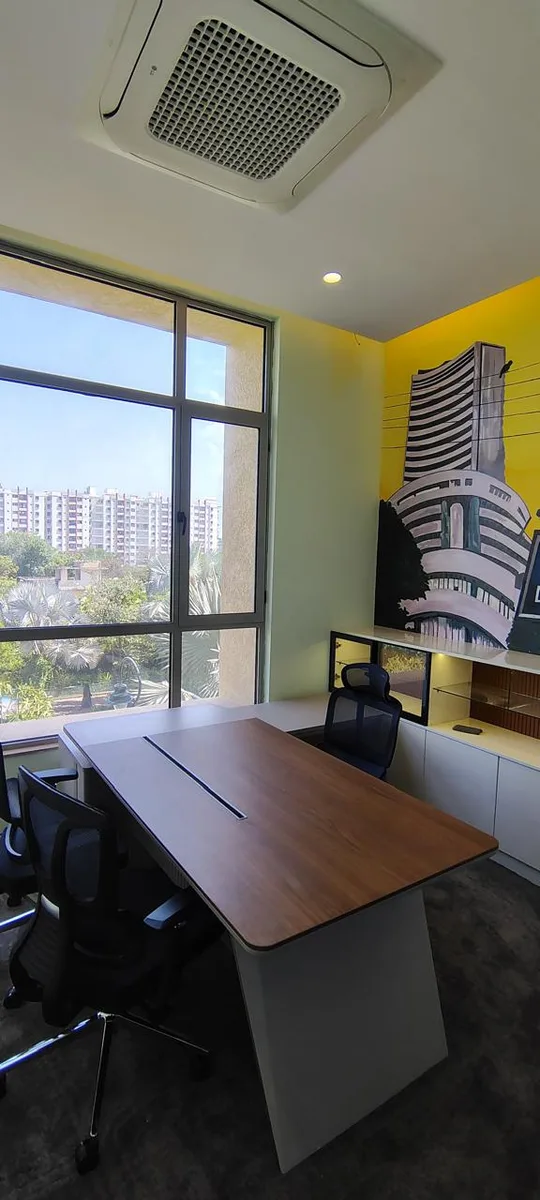 Vridhi office interiors in Chennai by AlcorOne Solutions — Executive desk