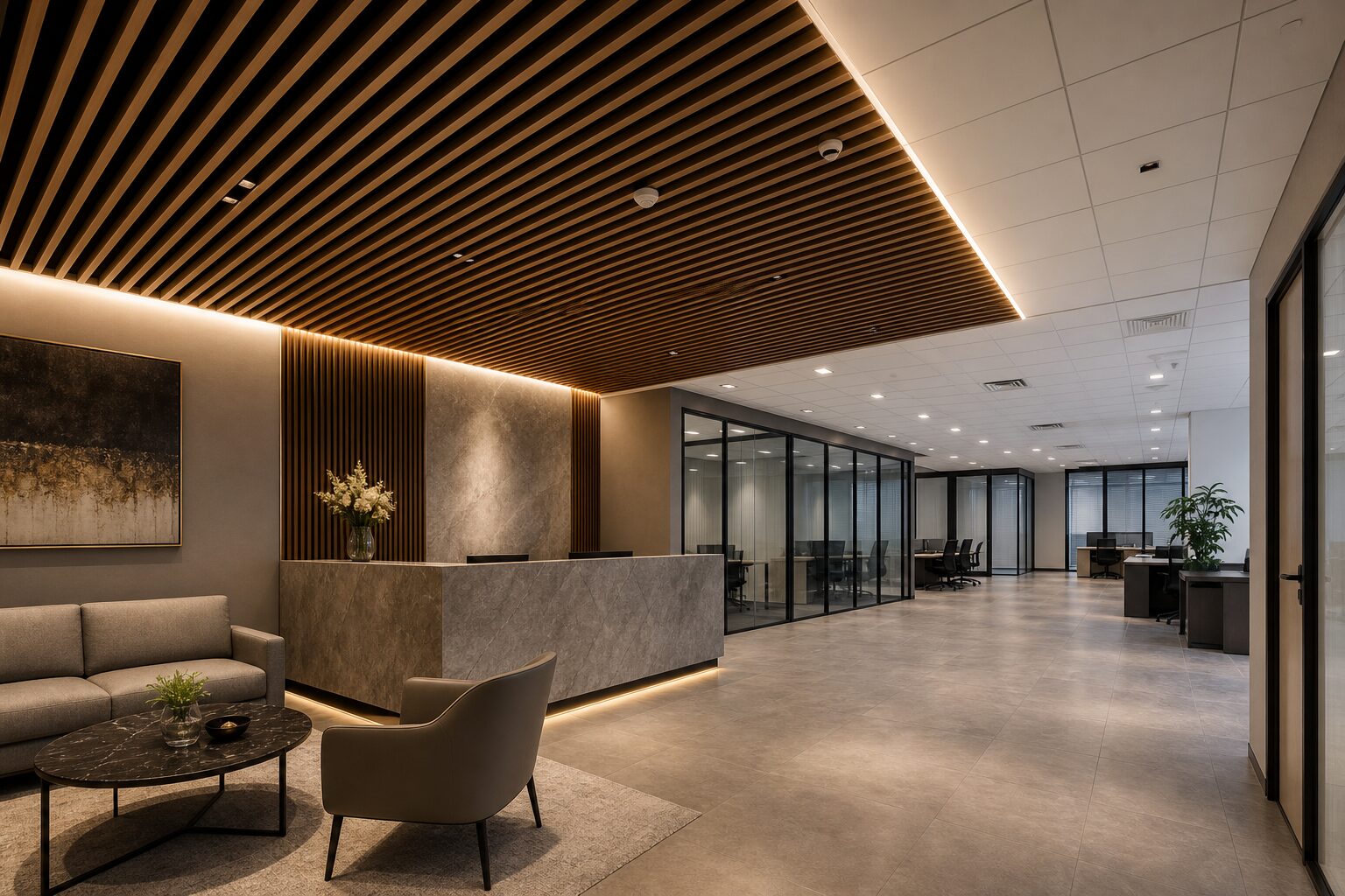 Corporate false ceilings