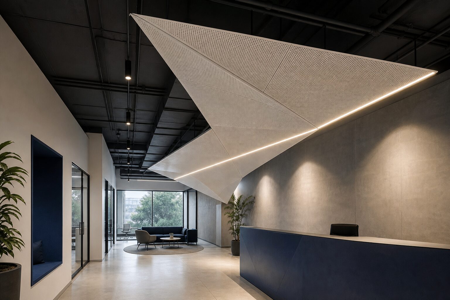 Folded Metal Reception Plane
