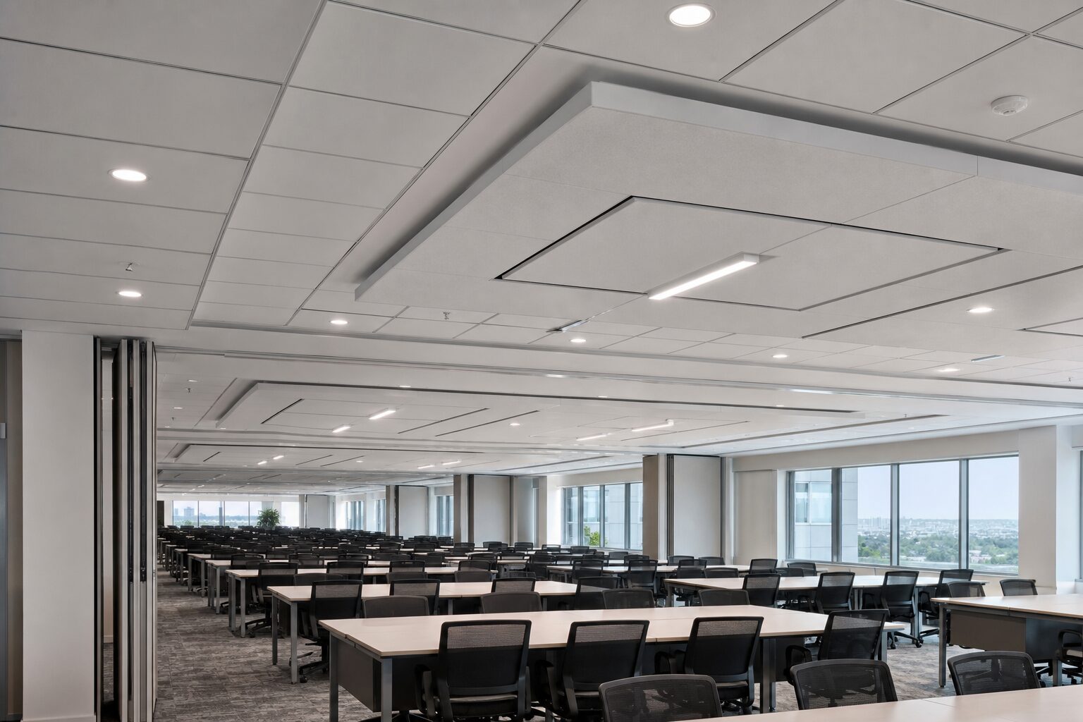 Grid Ceiling, Raised Feature Soffit