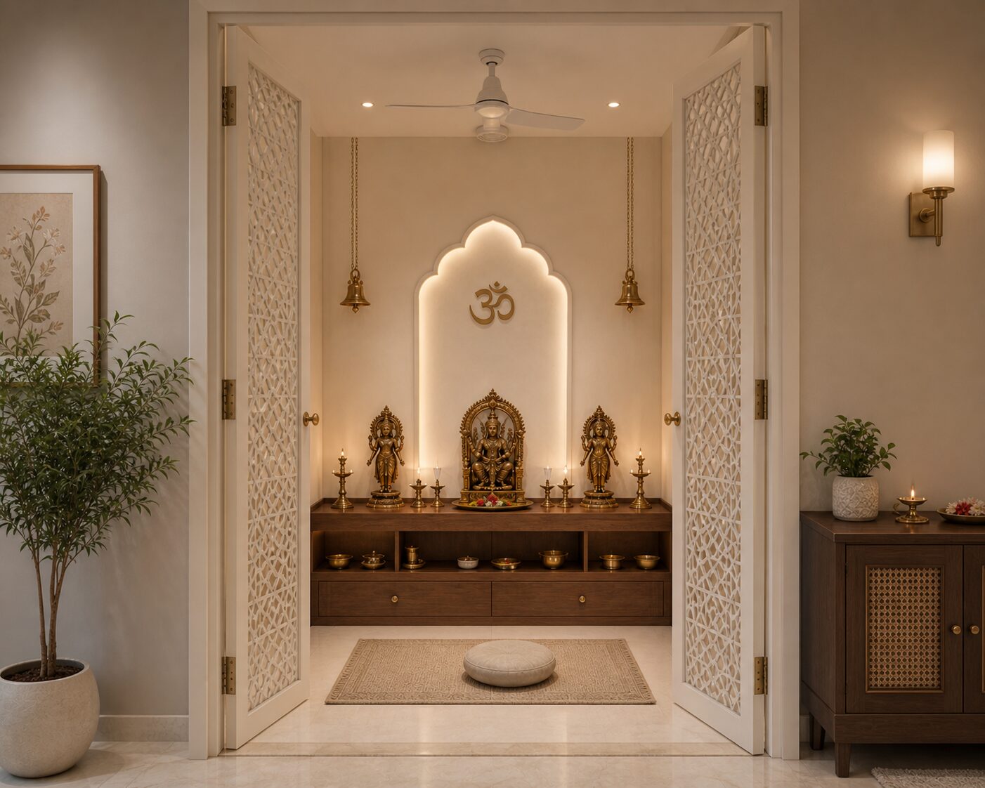 Enclosed White Jaali