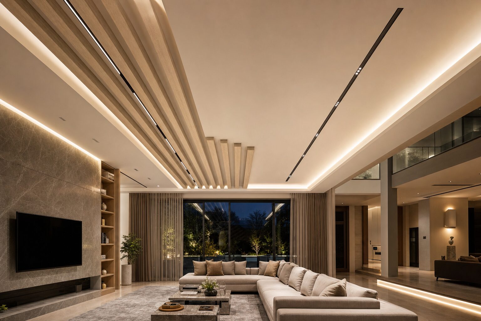 Layered Beam-and-Light Statement