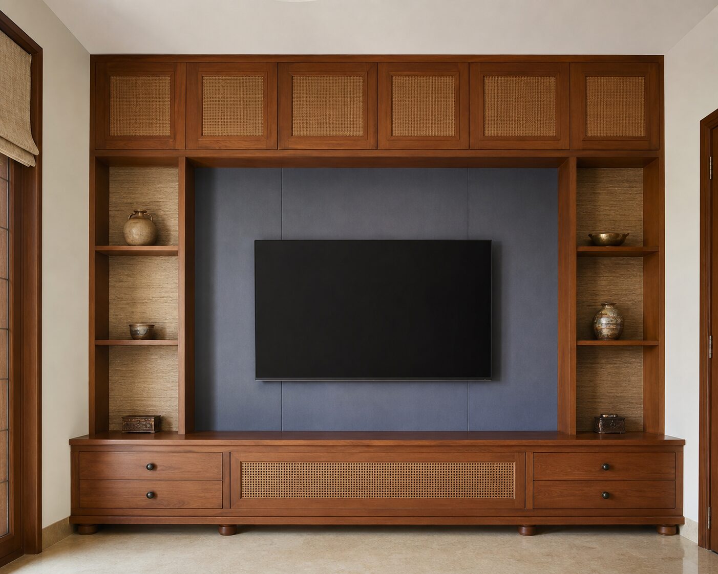 Indigo Chettinad Storage Wall