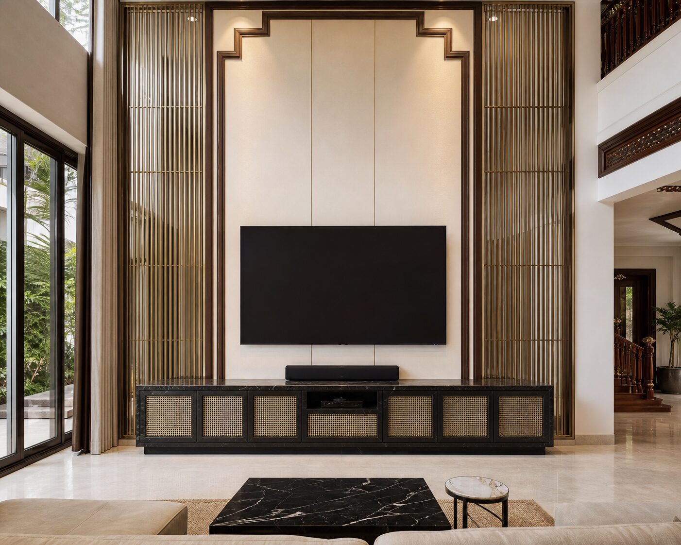 Champagne Deco Villa Wall