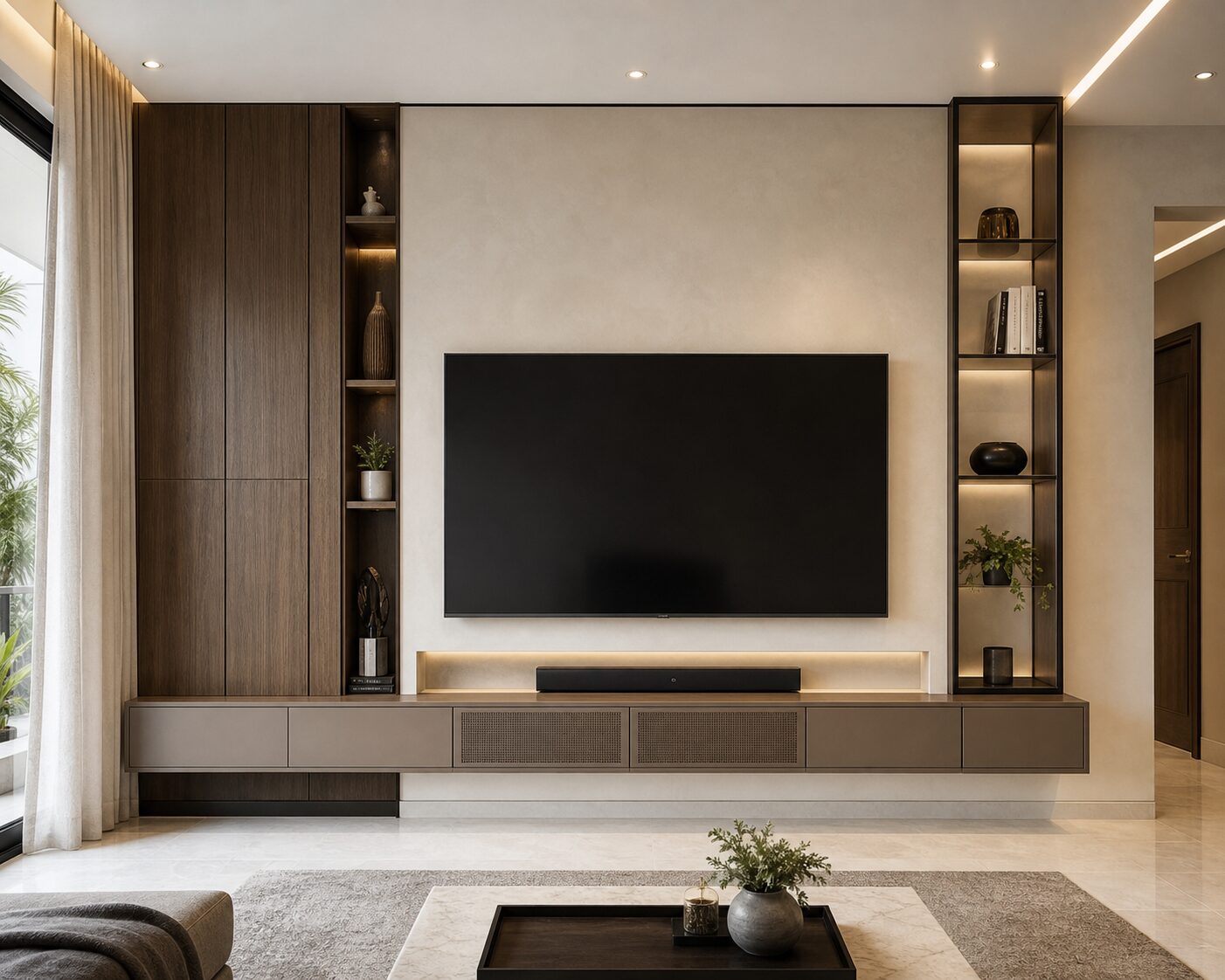 Smoked Oak Bronze Finale Wall