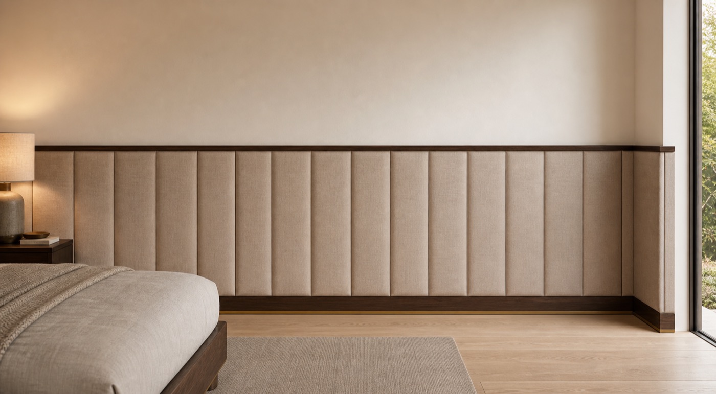 Clay Linen Channel Wainscot