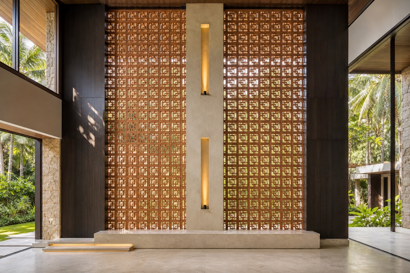 Terracotta Screen Courtyard Wall