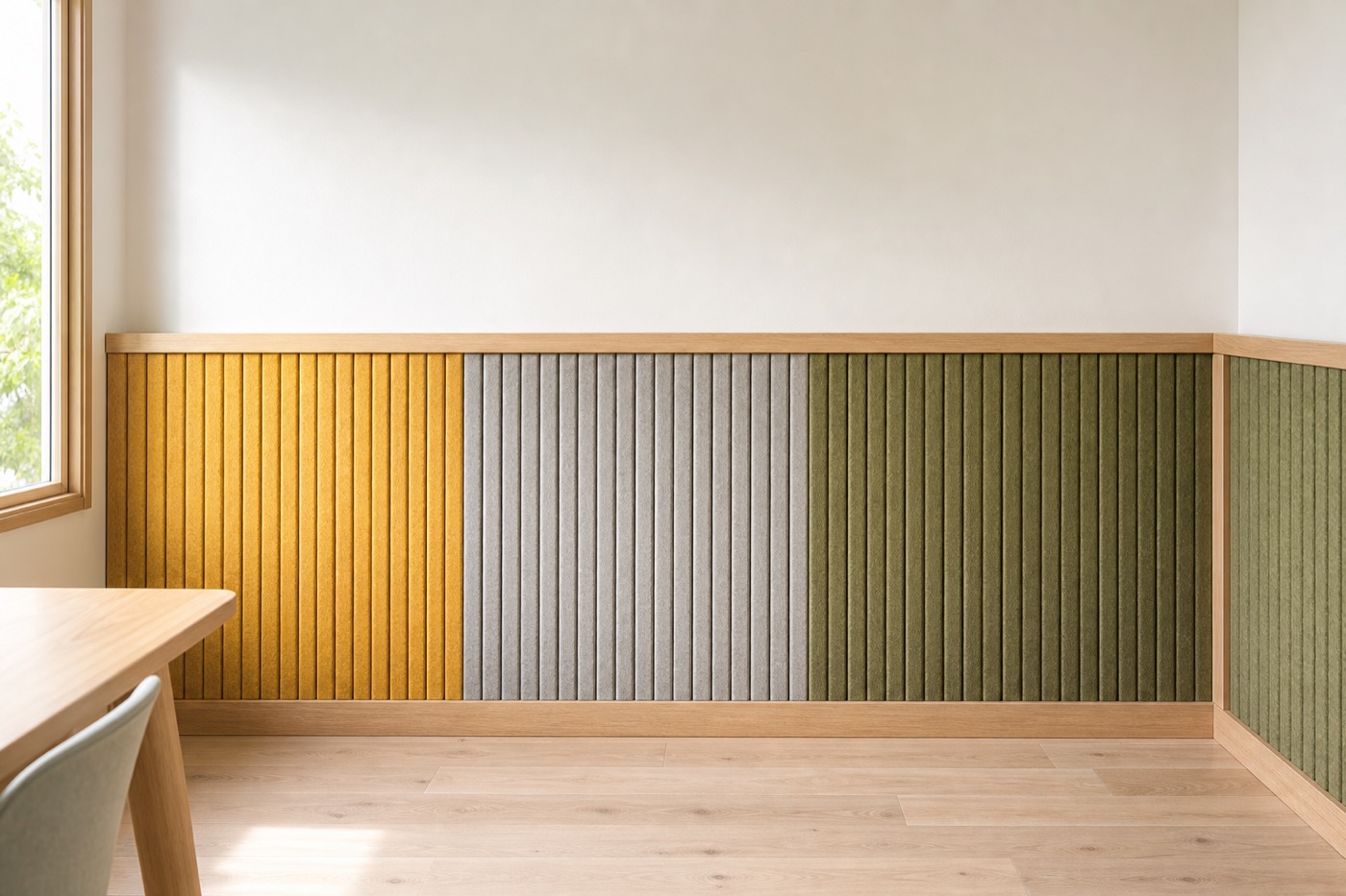 Tri-Colour Felt Study Wainscot